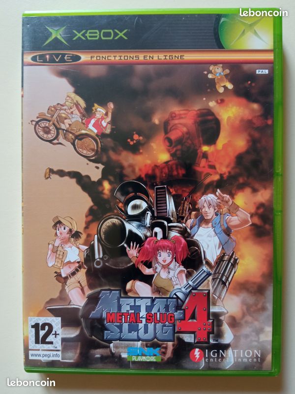 Jeu Microsoft Xbox Metal Slug 4 Complet - Bon état - Boîtier Et Instructions