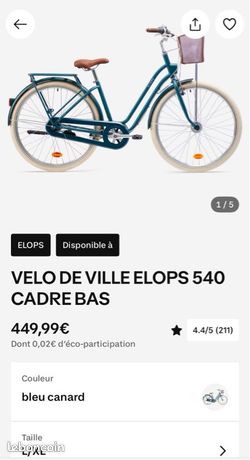 Roue Elops 540 Avis VELO DE VILLE ELECTRIQUE ELOPS 900 E CADRE BAS
