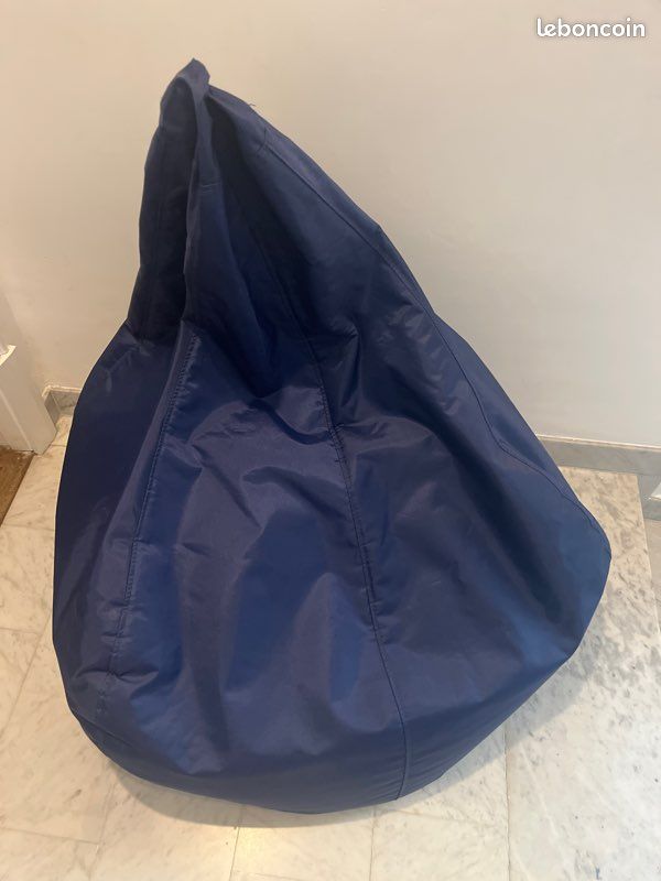 Poire pouf XL intérieur extérieur bleu marine (image 2)