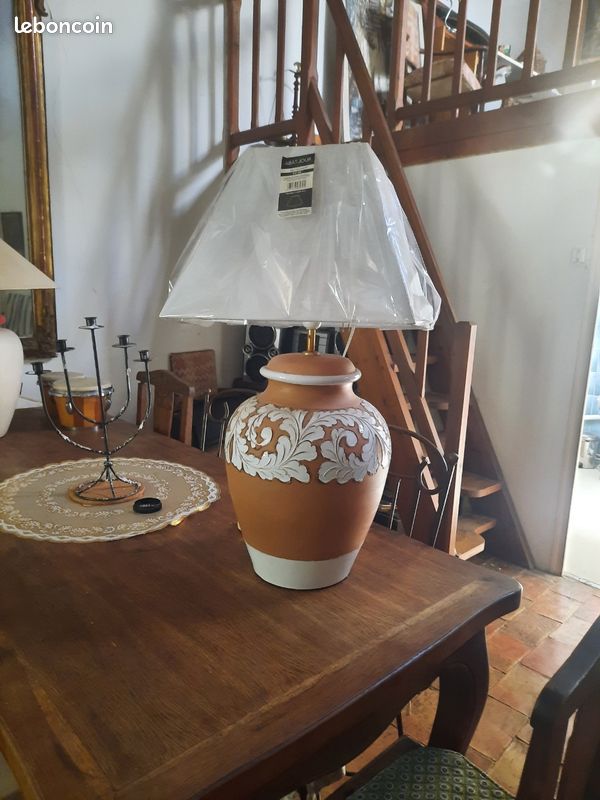 Lampe à poser terre cuite (image 1)