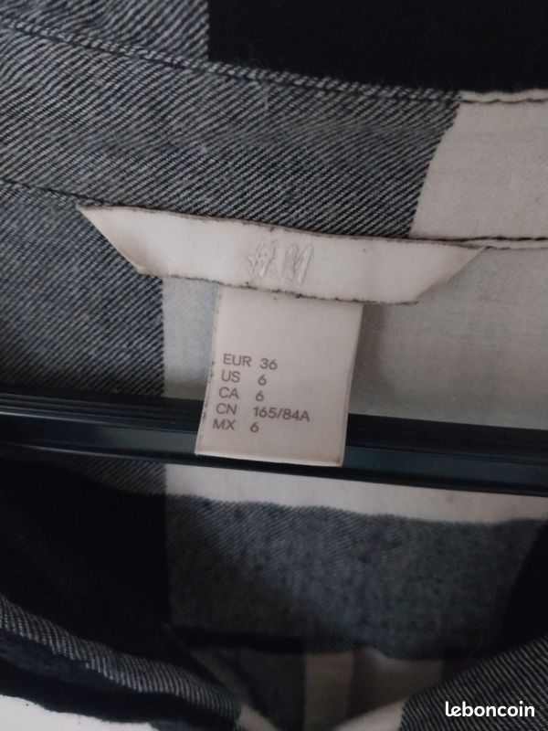 Chemise à carreaux H&M taille 36 (image 4)