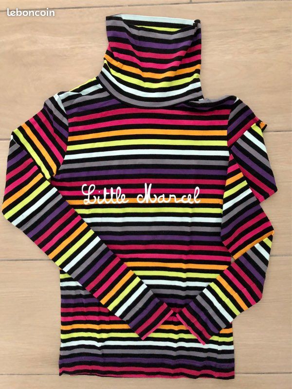 LITTLE MARCEL - Sous pull coton femme rayé S (image 1)