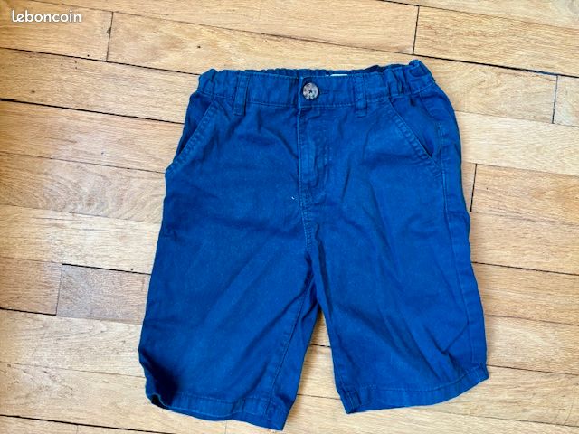 Short Délavé Garçon Bermuda En Toile Garçon Taille Ajustable