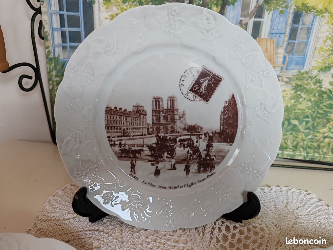 Lot De 4 Assiettes à Dessert PHILIPPE DESHOULIÈRES - Porcelaine - Occasion