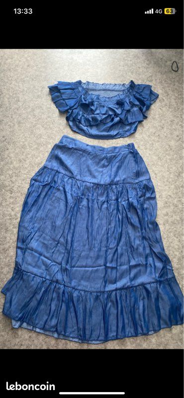 Ensemble jupe + crop top neuf (image 1)