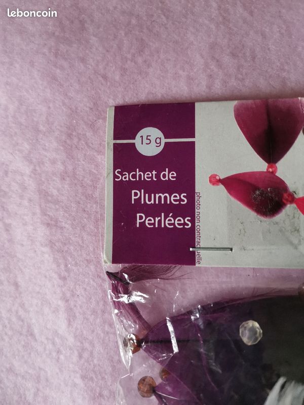 Sachet de plumes perlées (image 2)