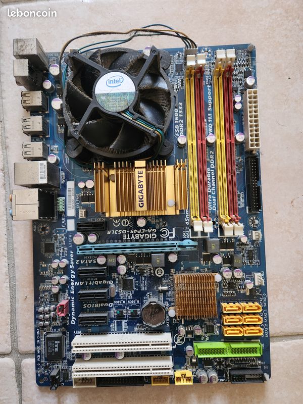 GIGABYTE GA-P35-DS4 LGA775 DDR2 Pci-E Carte Mère Avec Plaque Et Intel