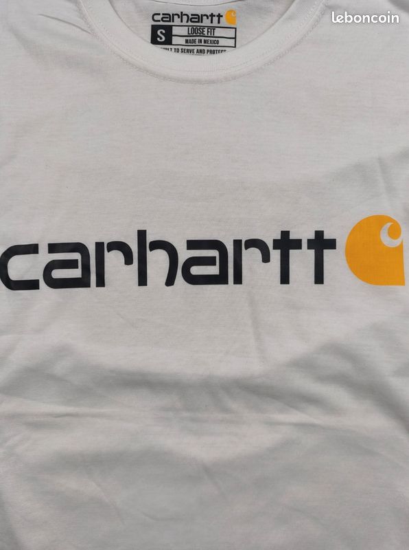 T-shirt Carhartt blanc neuf taille S (image 2)