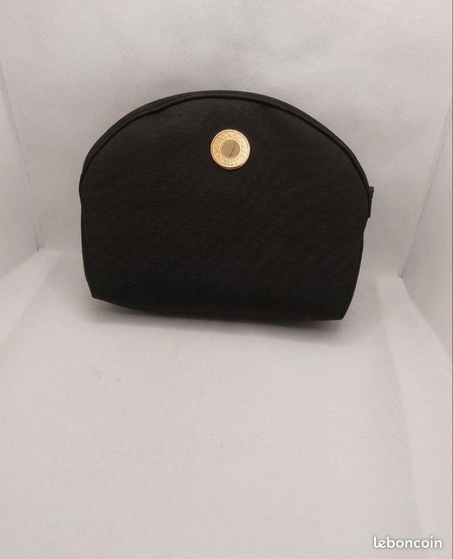 Trousse De Toilette Maquillage Vintage ROCHAS Paris - Gris PVC, Fermeture éclair - Parfait état