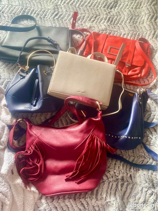 Lot de sacs à main et bandoulière en cuir – Multicolores marque
