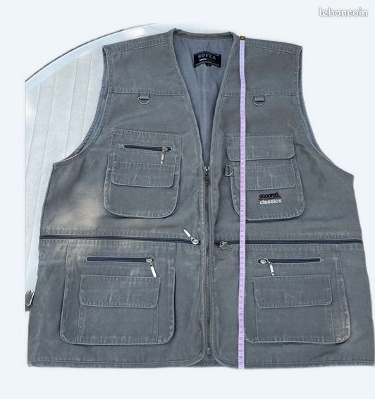 Gilet De Pêche Lodestar Vintage 2XL - Multi Poches Toile Utilitaire Homme