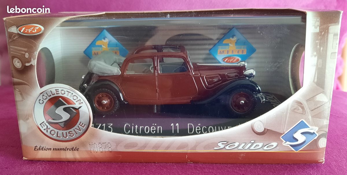 Solido Prestige 1/18 – Citroën Traction AV11 Découvrable 1938 – Marron – Réf 8180