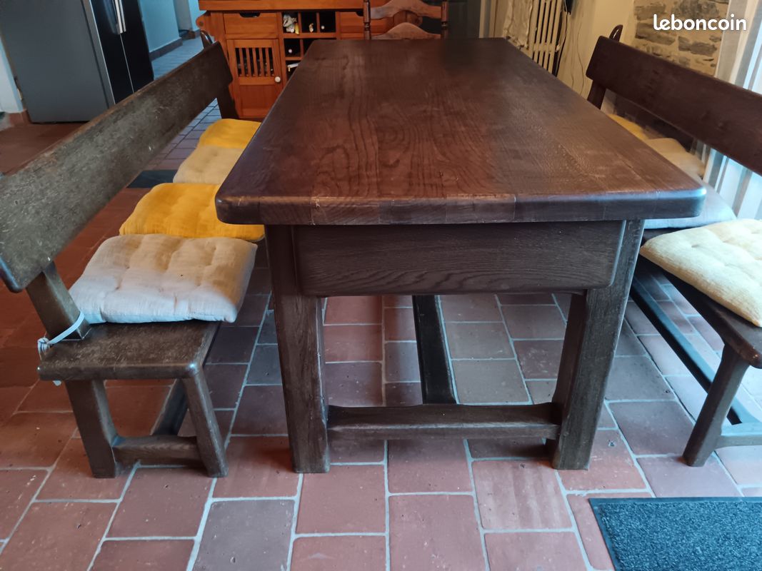 Table et bancs salle à manger (image 1)
