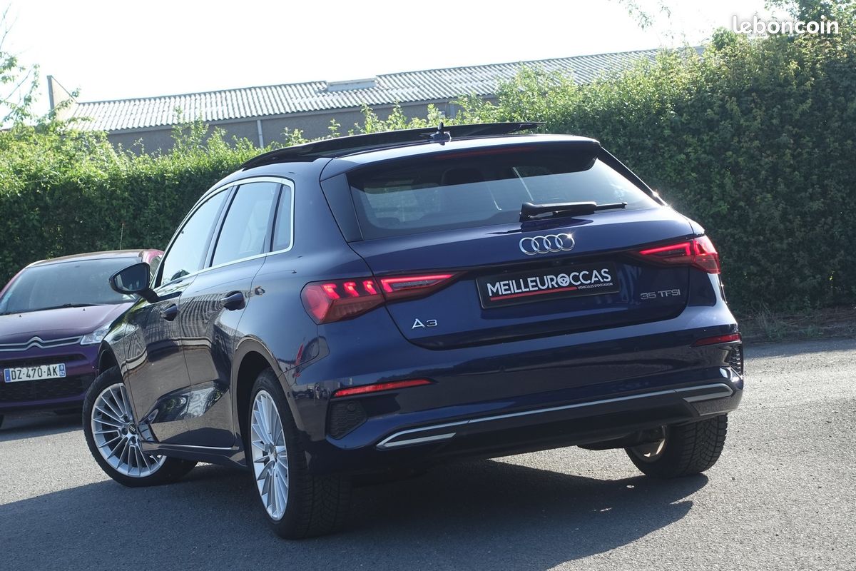 A3 Sportback 35 Tfsi S-Tronic 150ch Mhev Virtual cockpit/Toit ouvrant/Cuir sport Chauffant/Gps europe/Caméra/Carplay/Régulateur adaptatif/1*Main/Garantie 12 mois (image 2)