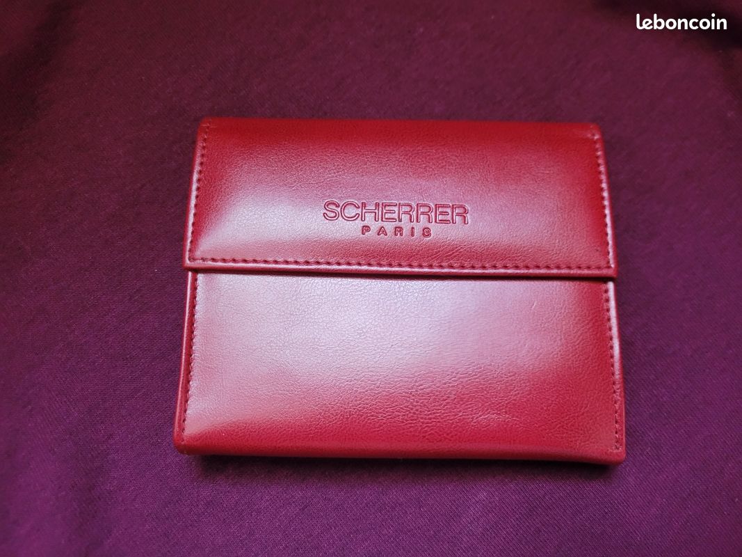 Porte-monnaie Scherrer Paris rouge neuf (image 1)