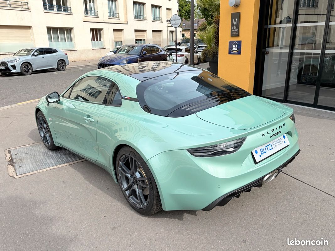 Alpine A110 GTS 300ch NEUVE – Vert Cendre - Toit Carbone – 14Ke d'options - Int. Sabelt (image 2)