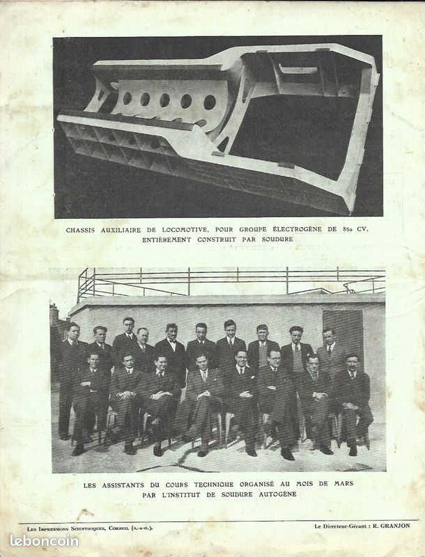 Soudure et oxycoupage Office Central Soudure Autogène - livre revue 1935-36 technique fabrication collection livre productique (image 3)