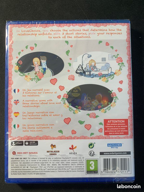 Jeu PS5 Love Choice - Neuf Sous Blister - Aventure Romantique Interactive