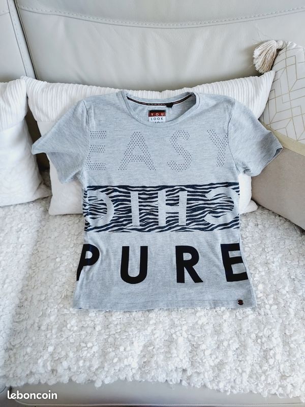 T-shirt IKKS Pure Edition Multicolore - Taille 34 Mais Fait Du 36/38 - Occasion Peu Porté