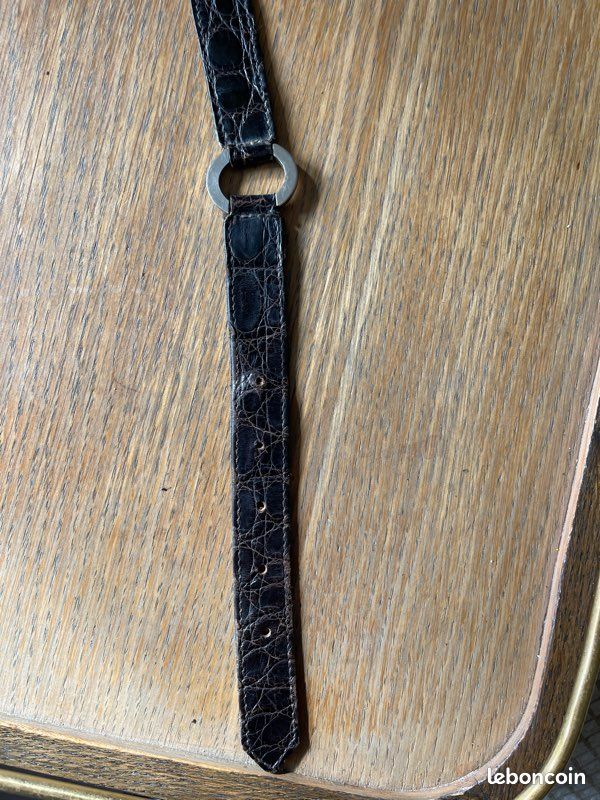 Ceinture en crocodile marron femme (image 5)