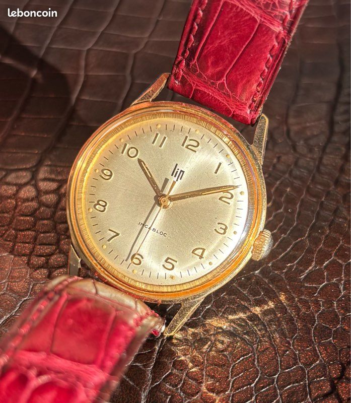 MONTRE GENERAL DE GAULLE 35 ACIER BRACELET CUIR NOIR
