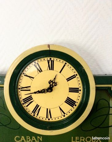 TABLEAU HORLOGE BOIS Relief Country Corner MARINS PORT Café L'heure de