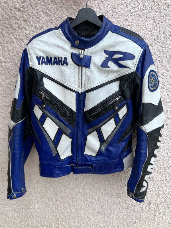 Motorcycle Jackets Cuir Moto Bleu Leather Jacket Blouson Moto