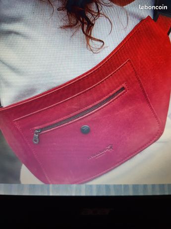 Sac Banane Vintage Vuarnet France - Nylon, Monogramme, Couleur Bonbon - Occasion Bon état