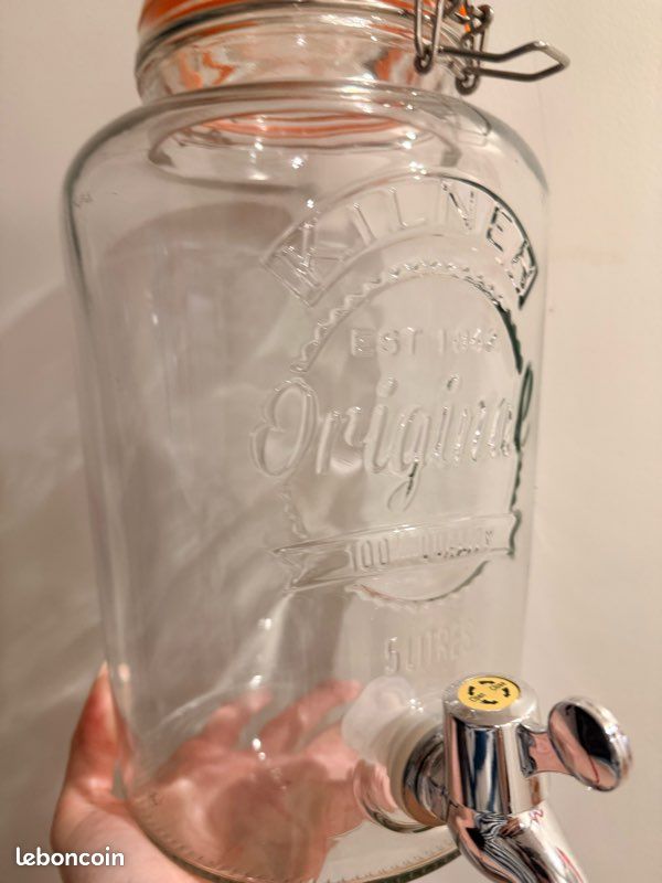 Support Distributeur Boissons 5-8 L – Support Vintage Rustique En Métal, Compatible Mason Jars