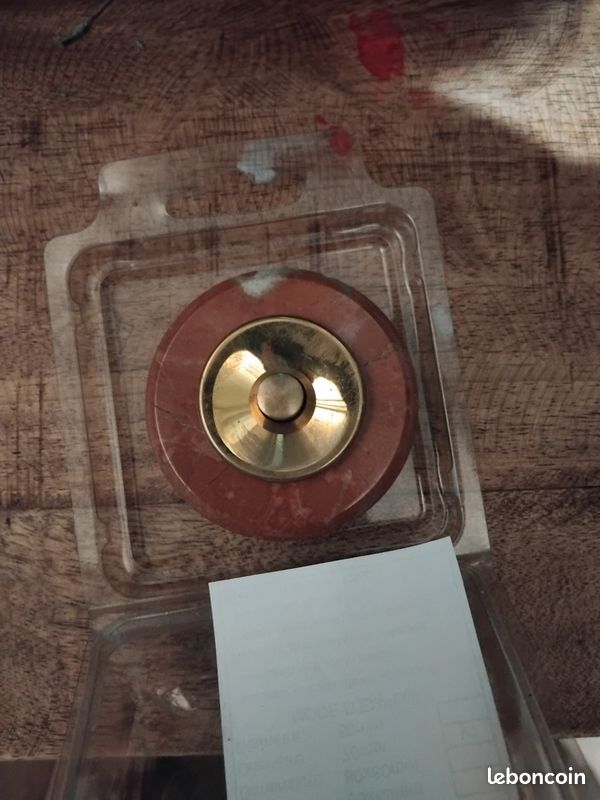 DKO ELEC Sonnette Rosenheim filaire marbre noir collerette perlée