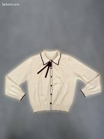 Pull Elegance Fashion Crème Corail - Taille 38, Occasion Très Bon état