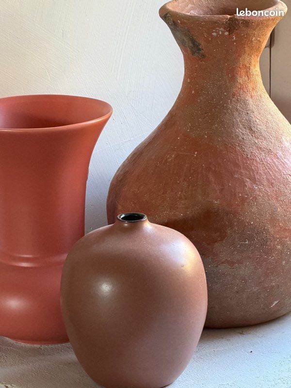 Vase céramique rose (image 5)