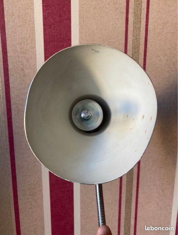Lampe de bureau vintage fonte émaillée (image 7)