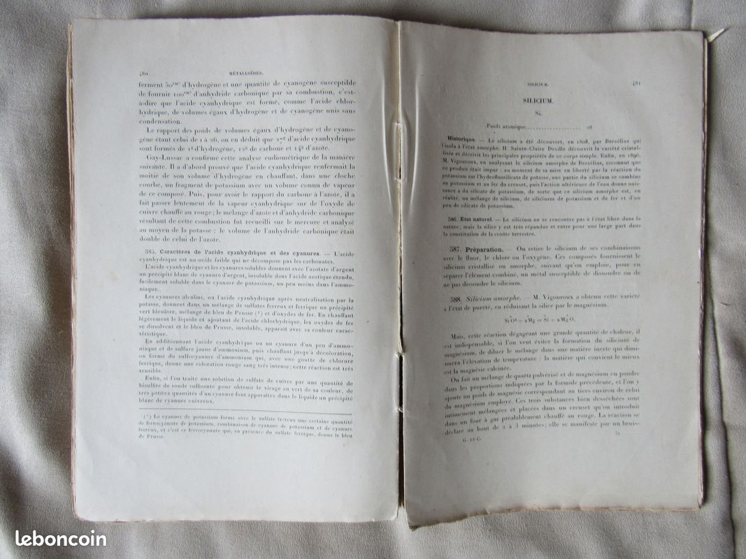 Livre ancien Leçon de chimie Henri Gautier et Georges Charpy 1919 (image 8)