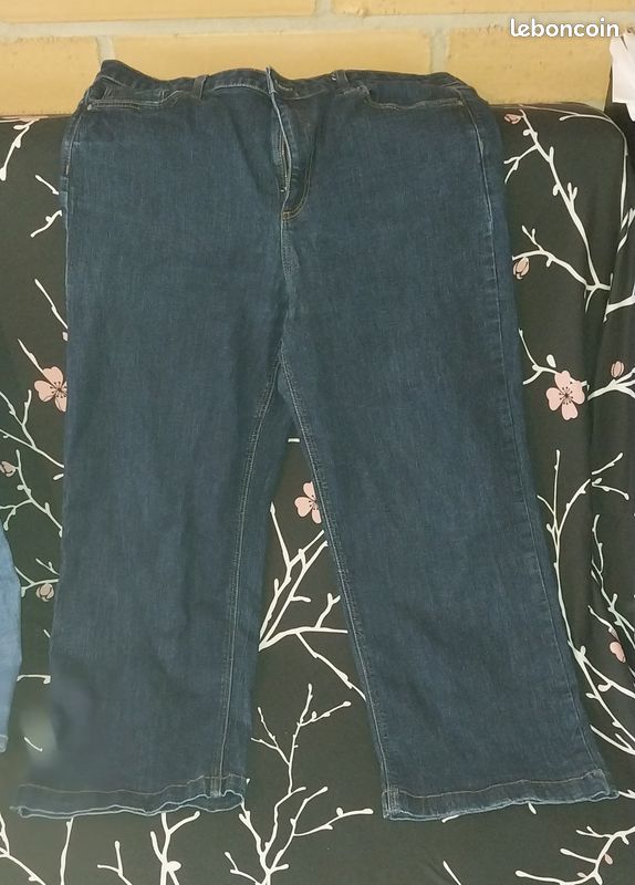 Pantalon jean bleu fonce taille 46 (image 1)
