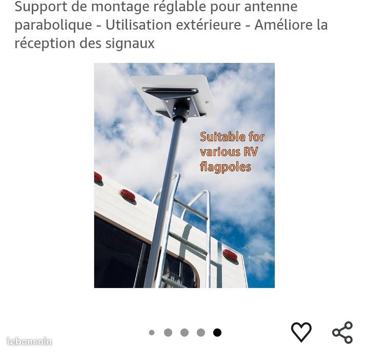 Support Mural Long Ajustable Pour Starlink V2 - Kit Complet Réglable Toit Et Mur Avec Adaptateur