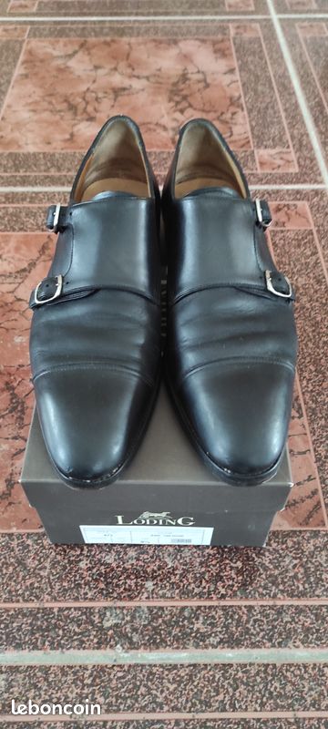 Chaussures homme marque LODING T43 (9.5) Modèle n°473 avec embauchoirs lodding en bois brut de cèdre rouge (image 1)