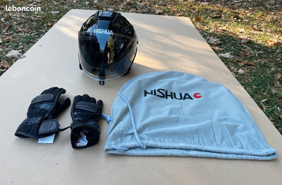 Casque Moto + Gants (image 1)
