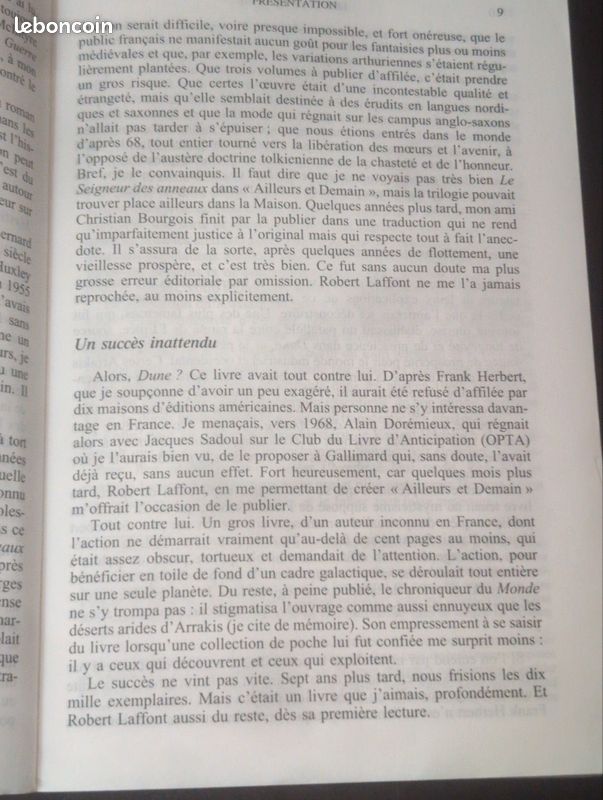 Intégrale DUNE de Franck HERBERT, les 6 livres en 2 volumes COLLECTOR chez Robert Laffont, 82e port inclus voir annonce) (image 3)
