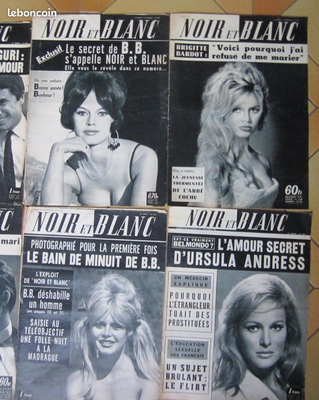 Noir et blanc revue magazine (17) Brigitte Bardot Petain Noel Ursula Andress Petula Clark Jane Fonda De Gaulle Douaumont (image 13)