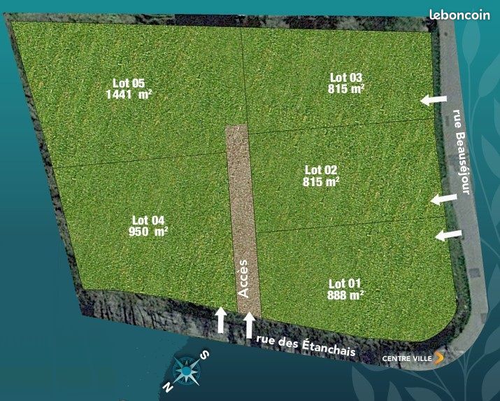 Terrain 815 m² Champ Saint Pere · à Le Champ-Saint-Père · 44 000 €
