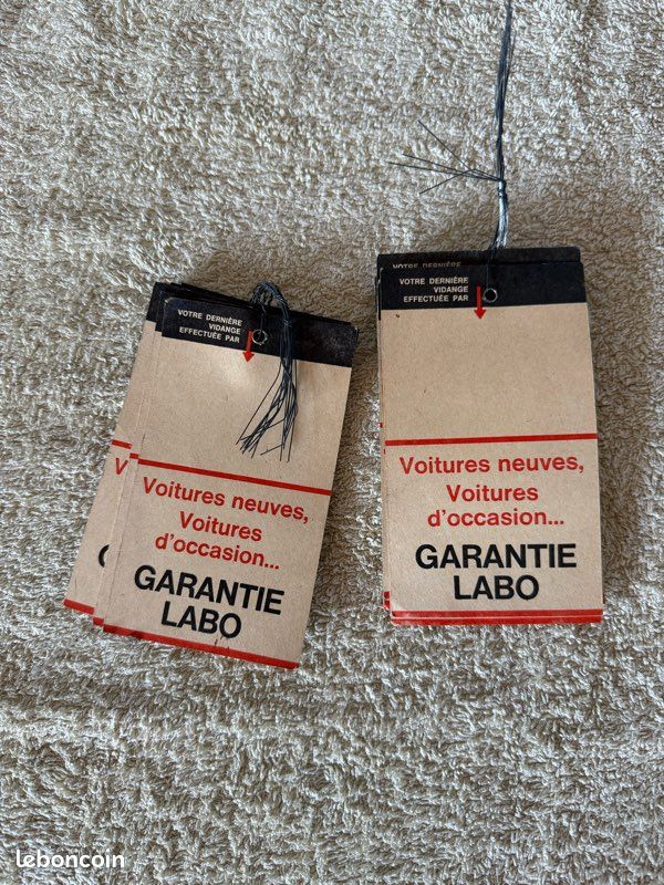 Lot De 100 étiquettes De Vidange D'huile Double Face Avec Fil