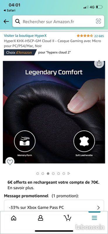 Casque Hyper X Cloud 2 PS4 (image 6)