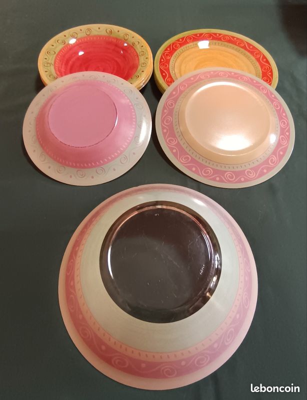 Ensemble de 5 assiettes plates, 5 assiettes creuses et d'un saladier. LUMINARC (image 4)