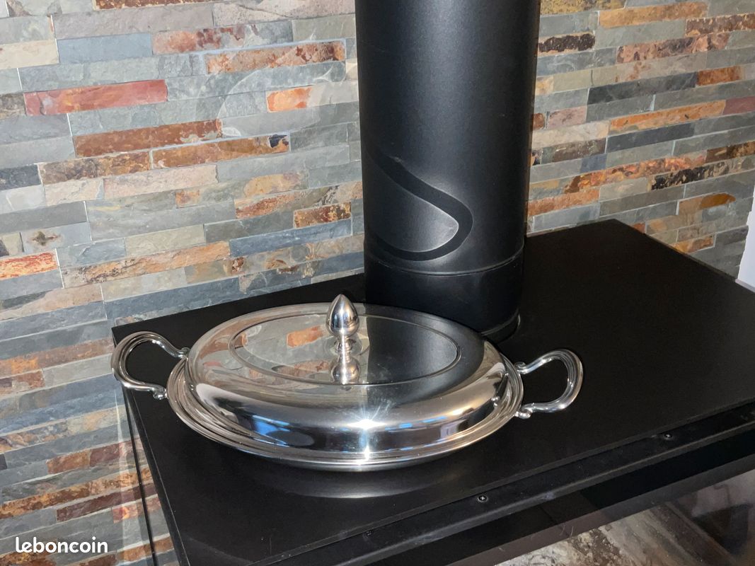 Plat de service en métal argenté (image 3)