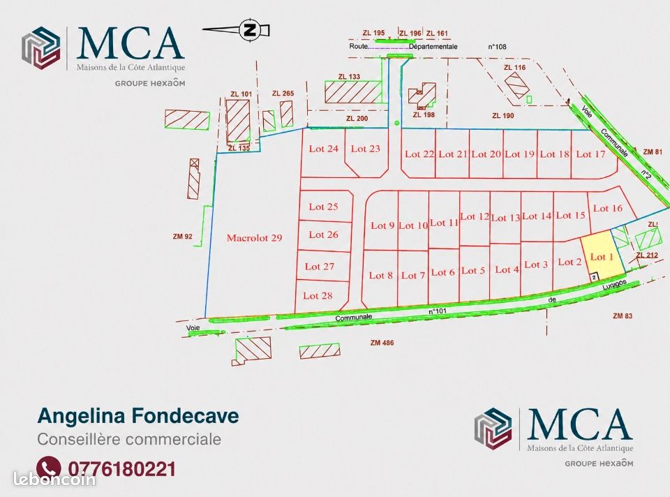 Terrain 850 m² Damazan · 59 500 €