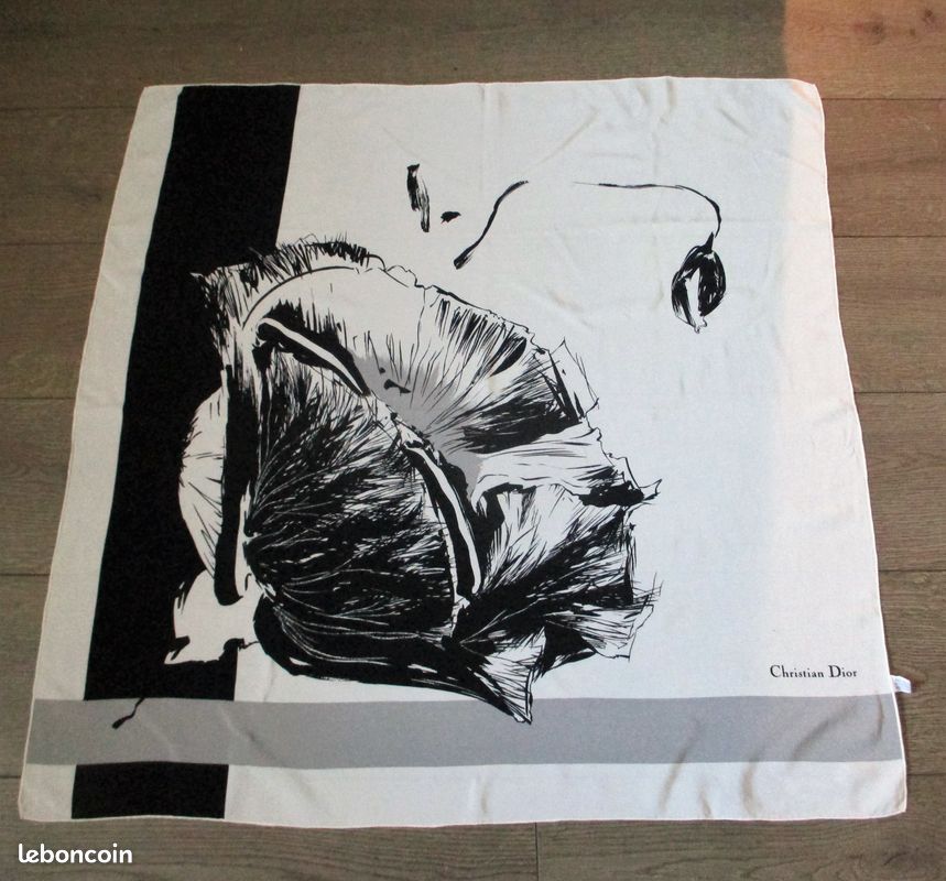 Authentique Carré Dior Monochrome Coquelicot (image 1)