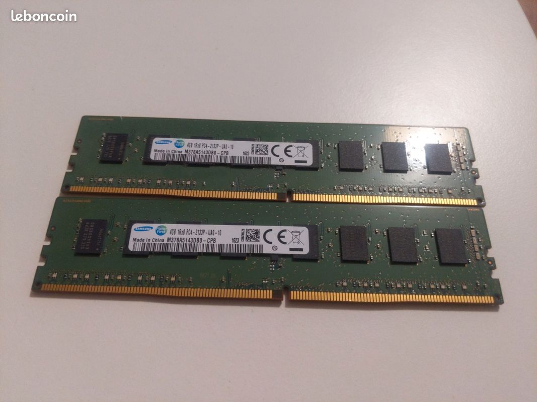 Lot De 7 Barrettes RAM 4 Go DDR4 – Occasion, Pour PC