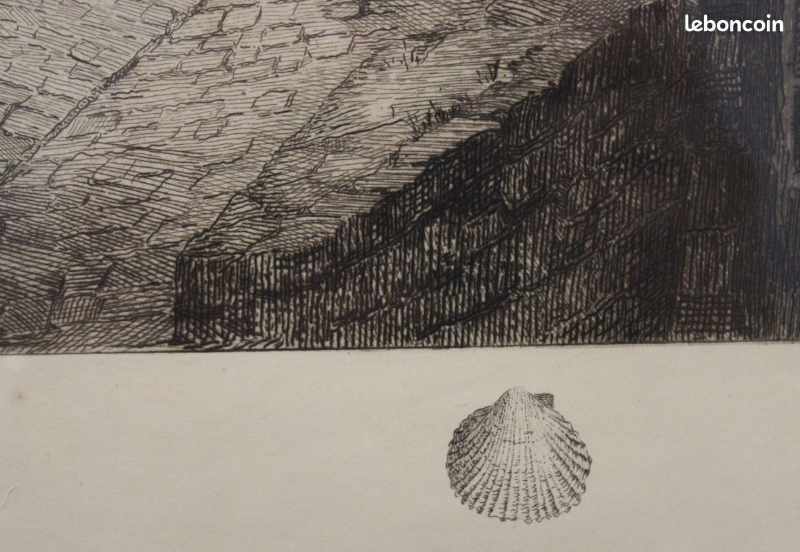 Gravure de la grande rue et du réfectoire du Mont Saint-Michel part Henri Léon VOISIN (image 3)