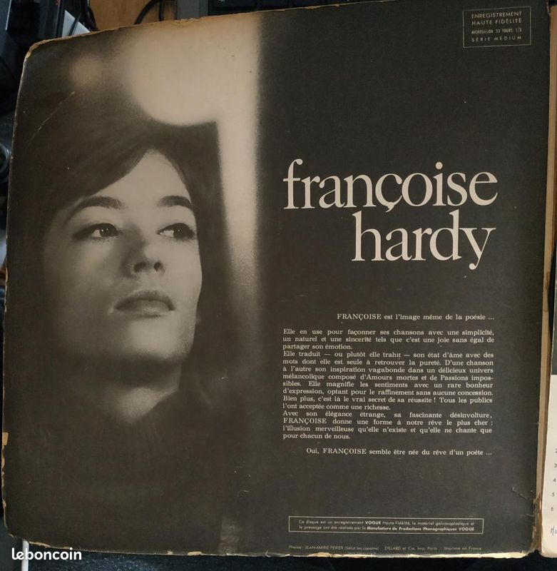 Disque Vynil 33 T Françoise Hardy (image 2)